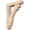 Ekena Millwork Merced Arts and Crafts Smooth Bracket w/ Offset Brace, Douglas Fir, 5 1/2"W x 24"D x 32"H BKT0604X24X32MRC03SDF - alternate 1